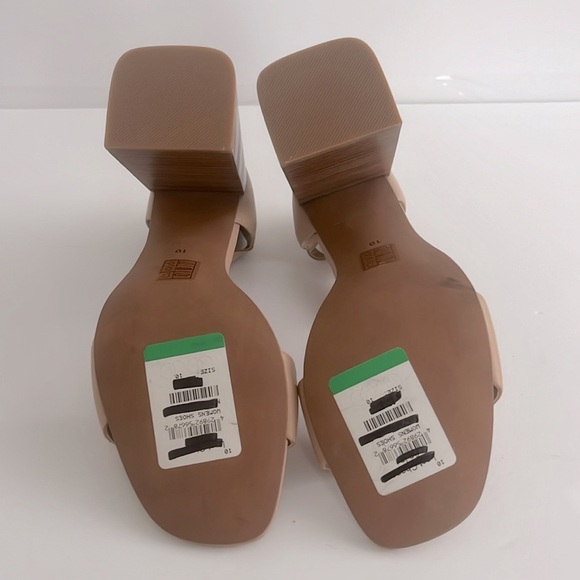 Jeffrey Campbell Women's Pop-Star High Block Heel Sandals Nude Size 10 NWT - Picture 7 of 7